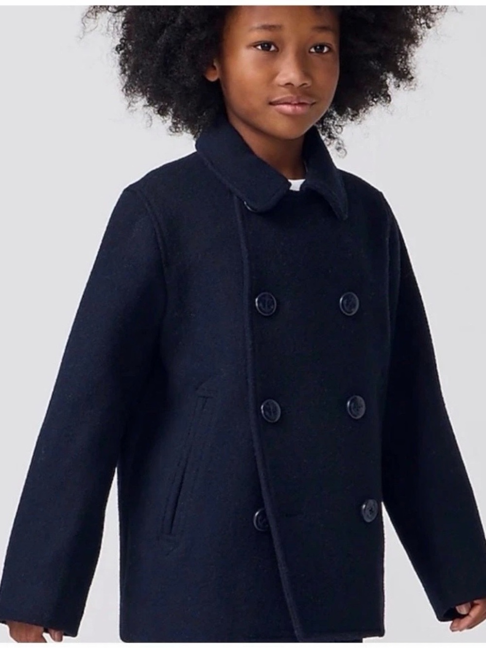 NWT Crewcuts for J.Crew Factory Boys' wool-blend peacoat size 12